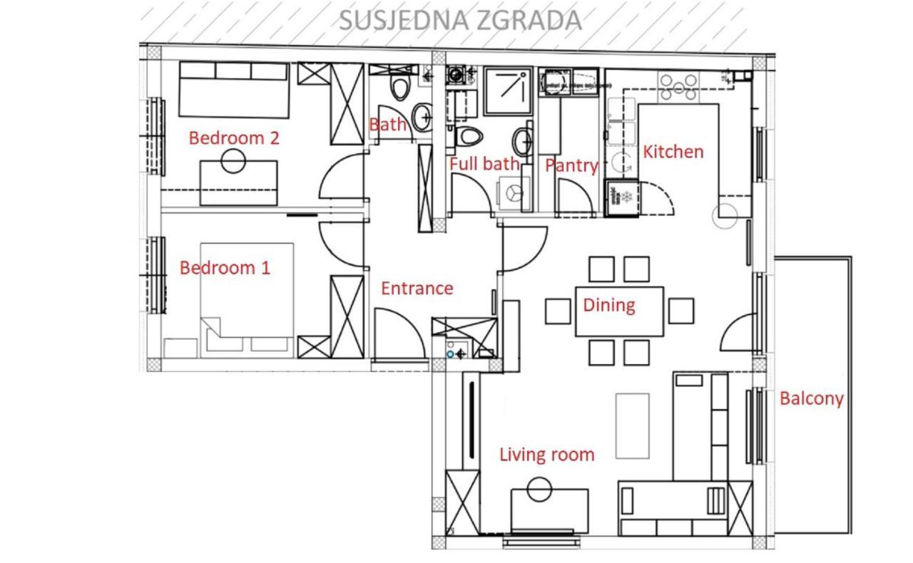 Modern 4-Star Luxury Apt - Wfh Ready, Free Parking 자그레브 외부 사진